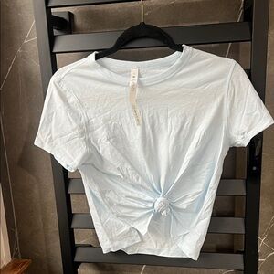 lululemon athletica Sky Blue Knot Front Tee